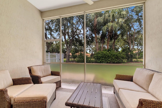 12522 Via Ravenna, Boynton Beach, FL 33436 - sunroom with an outdoor hangout area and ceiling fan