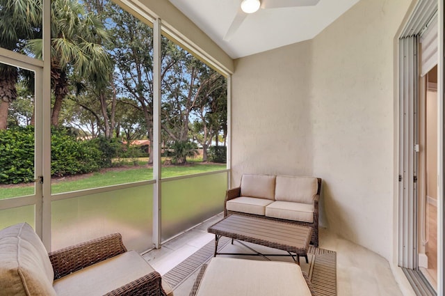 12522 Via Ravenna, Boynton Beach, FL 33436 - sunroom with a ceiling fan