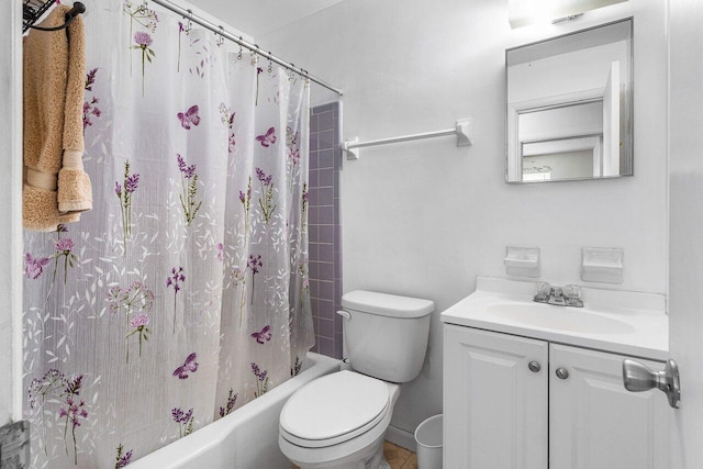 4971 N Kay St, Palm Beach Gardens, FL 33418 - bathroom with vanity, shower / bathtub combination with curtain, and toilet