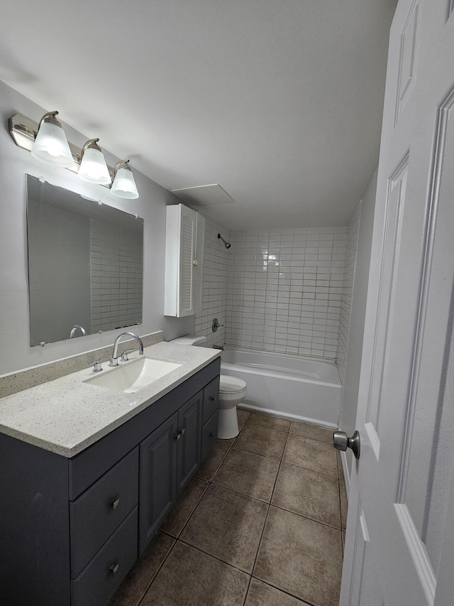 2800 NW 56th Ave Unit C306, Lauderhill, FL 33313 - full bath featuring tile patterned floors, vanity, toilet, and washtub / shower combination