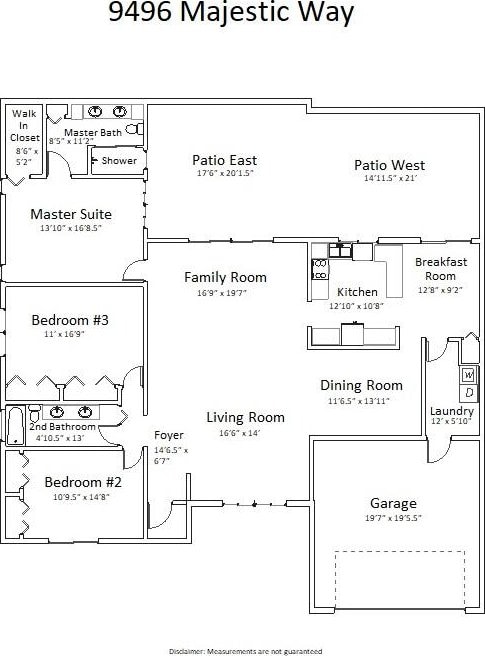 9496 Majestic Way, Boynton Beach, FL 33437 - floor plan / room layout