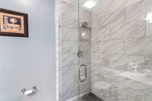 15318 W Tranquility Lake Dr, Delray Beach, FL 33446 - full bathroom with a stall shower and toilet