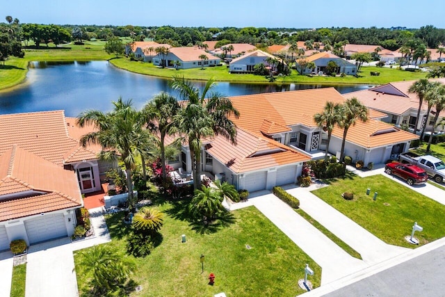15318 W Tranquility Lake Dr, Delray Beach, FL 33446 - aerial perspective of suburban area with a nearby body of water