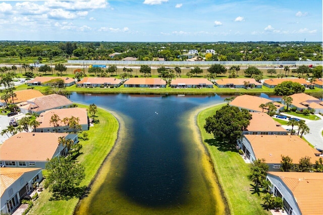 15318 W Tranquility Lake Dr, Delray Beach, FL 33446 - aerial view of residential area with a large body of water