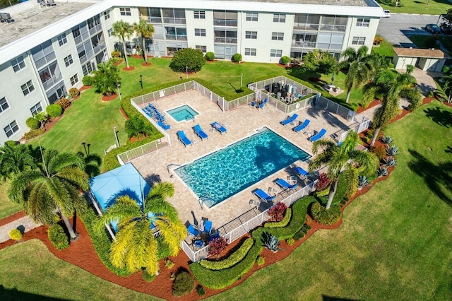 9880 Marina Blvd Unit 1504, Boca Raton, FL 33428 - drone / aerial view of a pool area and apartment complex / building