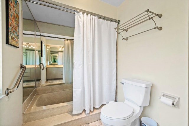 1858 Bartlett Ct, Lake Clarke Shores, FL 33406 - bathroom featuring toilet, a shower with shower curtain, and a bath