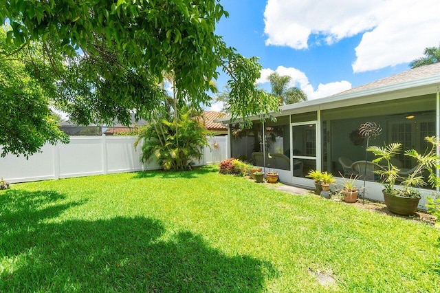 1858 Bartlett Ct, Lake Clarke Shores, FL 33406 - view of yard featuring a sunroom