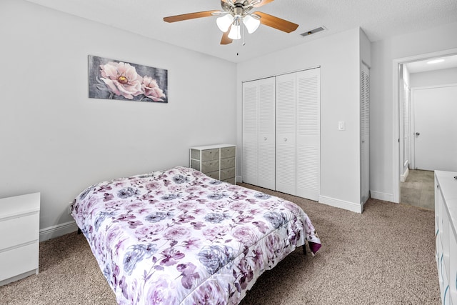 5135 Mirror Lakes Blvd, Boynton Beach, FL 33472 - carpeted bedroom featuring a closet, a ceiling fan, and baseboards