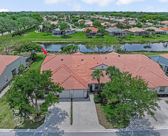 8592 Logia Cir, Boynton Beach, FL 33472 - aerial perspective of suburban area featuring a large body of water