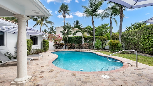 1109 SE 12th Ter, Deerfield Beach, FL 33441 - outdoor pool featuring a patio and a fenced backyard