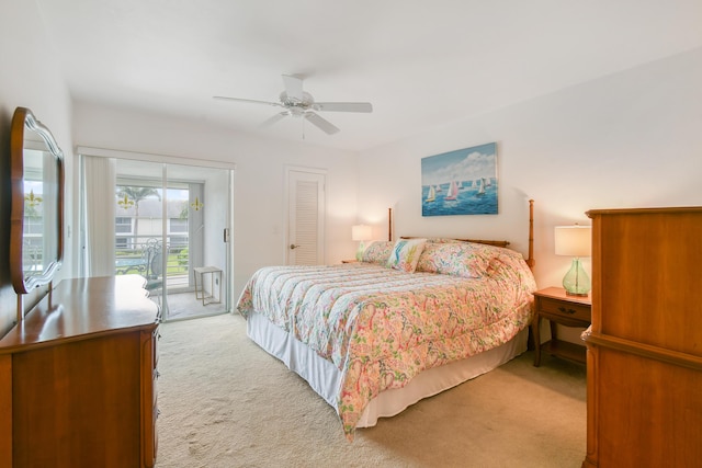 4 Garden St Unit 204N, Tequesta, FL 33469 - carpeted bedroom featuring access to outside and ceiling fan