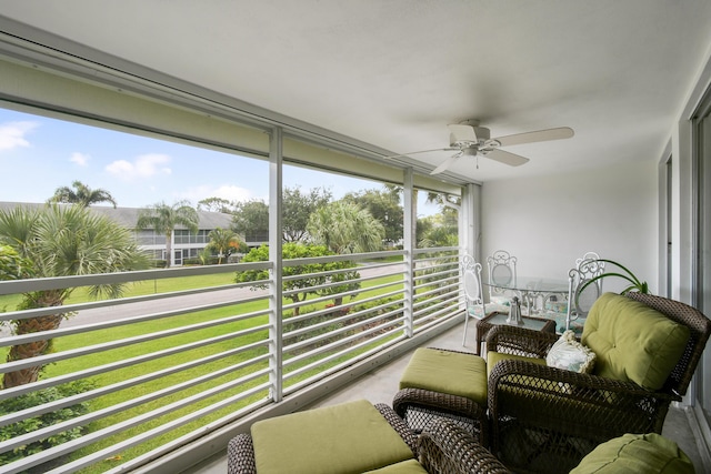 4 Garden St Unit 204N, Tequesta, FL 33469 - sunroom / solarium featuring a ceiling fan
