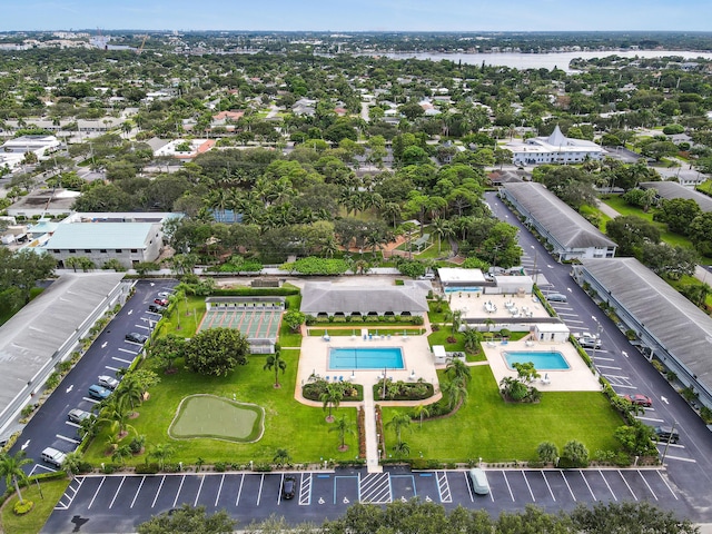 4 Garden St Unit 204N, Tequesta, FL 33469 - bird's eye view of a pool and a large body of water