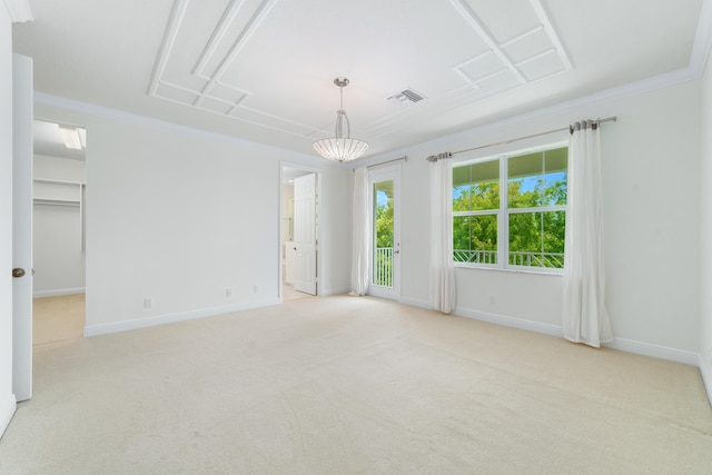 3040 Princeton Ln, Palm Beach Gardens, FL 33418 - carpeted empty room featuring baseboards and ornamental molding