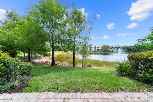 3040 Princeton Ln, Palm Beach Gardens, FL 33418 - view of grassy yard featuring a water view