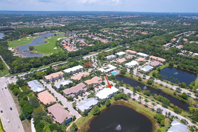 3040 Princeton Ln, Palm Beach Gardens, FL 33418 - aerial view of property's location featuring nearby suburban area, a nearby body of water, and a golf course