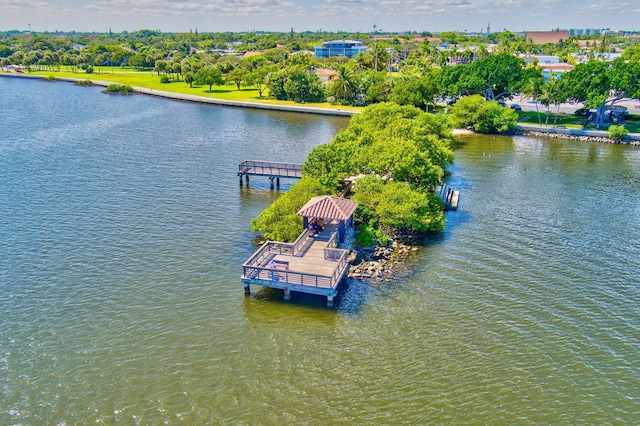 220 S L St, Lake Worth Beach, FL 33460 - bird's eye view of a large body of water and a tree filled landscape
