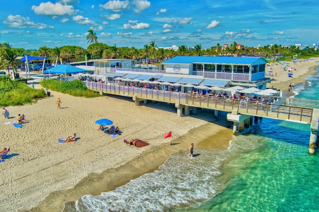 220 S L St, Lake Worth Beach, FL 33460 - dock area featuring view of water and beach