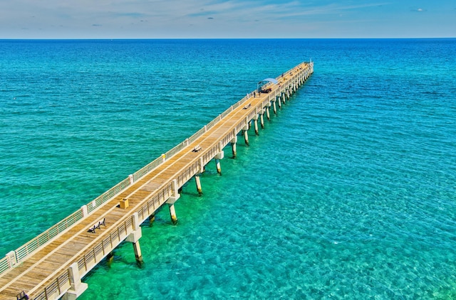 220 S L St, Lake Worth Beach, FL 33460 - dock with a pier and a water view