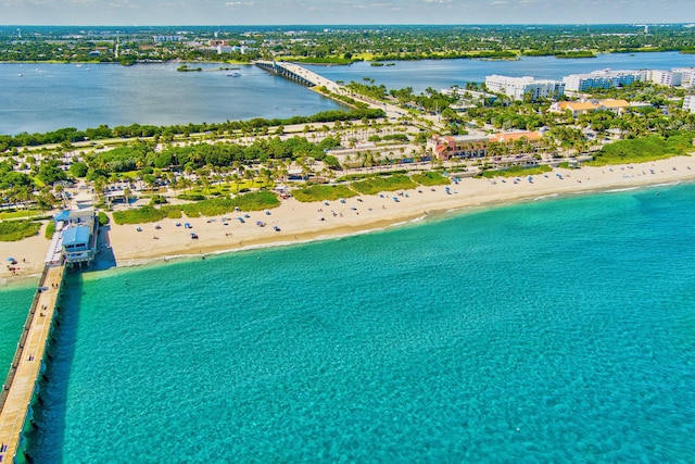 220 S L St, Lake Worth Beach, FL 33460 - aerial view of waterfront with a beach