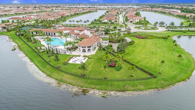 8660 W Parkland Bay Trl, Parkland, FL 33076 - aerial perspective of suburban area featuring a nearby body of water and a pool area