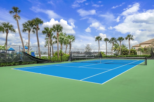 8660 W Parkland Bay Trl, Parkland, FL 33076 - view of tennis court with community basketball court