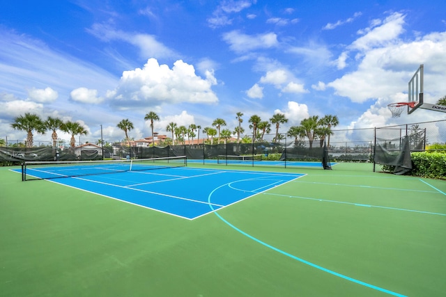 8660 W Parkland Bay Trl, Parkland, FL 33076 - view of tennis court with community basketball court