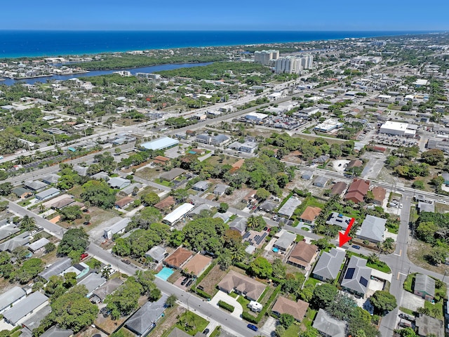 309 NE 11th Ave, Boynton Beach, FL 33435 - aerial view of property and surrounding area with a nearby body of water