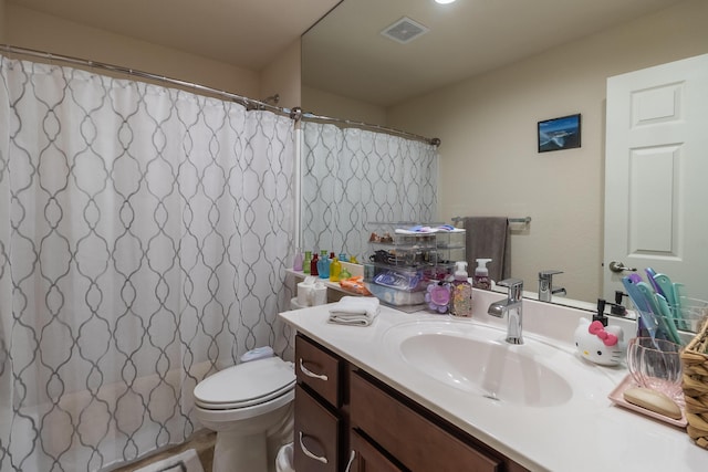29 Mediterranean Blvd W, Port Saint Lucie, FL 34952 - bathroom featuring vanity, toilet, and a shower with shower curtain