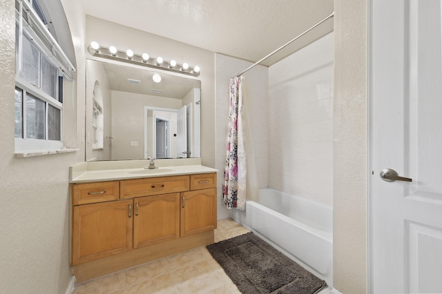 6839 Banyan Blvd, The Acreage, FL 33470 - full bath featuring vanity, shower / tub combo, and tile patterned floors