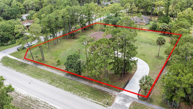 6839 Banyan Blvd, The Acreage, FL 33470 - aerial overview of property's location featuring property boundaries highlighted