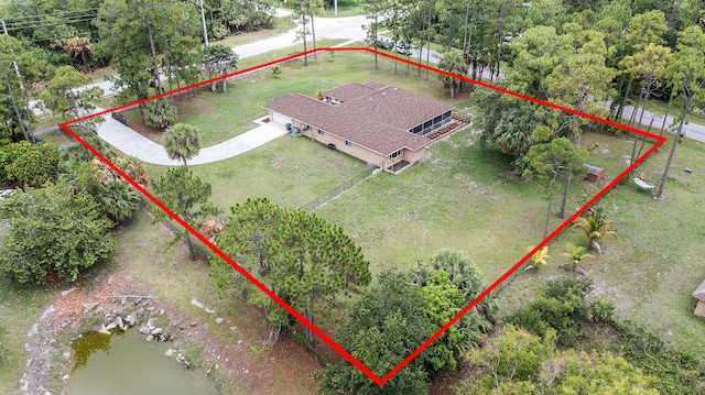 6839 Banyan Blvd, The Acreage, FL 33470 - aerial view of property and surrounding area with property parcel outlined