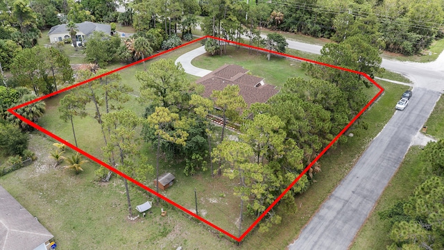 6839 Banyan Blvd, The Acreage, FL 33470 - aerial view of property and surrounding area with property parcel outlined