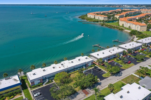 1177 Bayshore Dr Unit 207, Fort Pierce, FL 34949 - drone / aerial view of a large body of water and apartment complex
