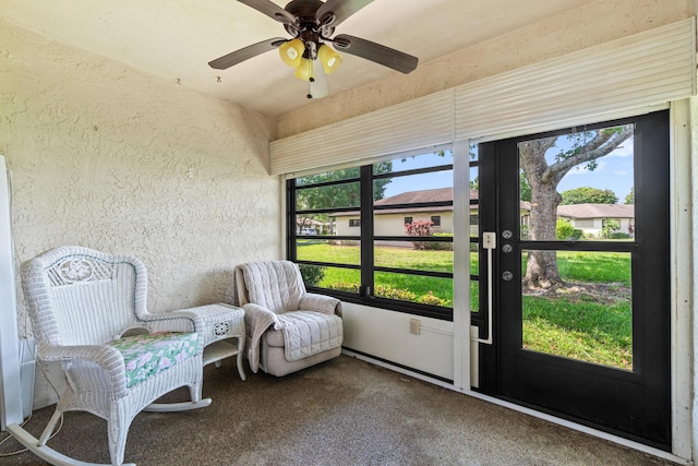 4731 Storkwood Ln Unit A, Boynton Beach, FL 33436 - sunroom with a ceiling fan