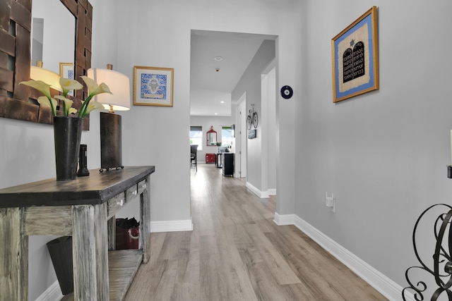 14841 Strand Ln (), Unit Delray Beach, FL 33446 - hall with wood finished floors, baseboards, and recessed lighting