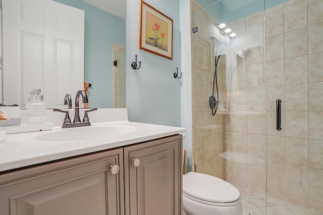 4884 SW Gossamer Cir, Palm City, FL 34990 - full bath with toilet, vanity, and a shower stall
