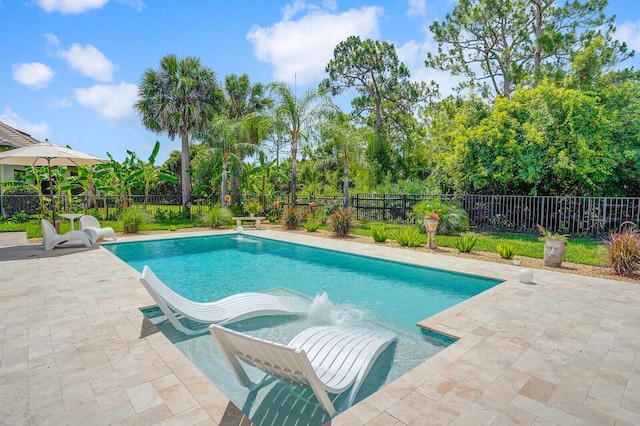 4884 SW Gossamer Cir, Palm City, FL 34990 - view of pool with a patio area and a fenced backyard