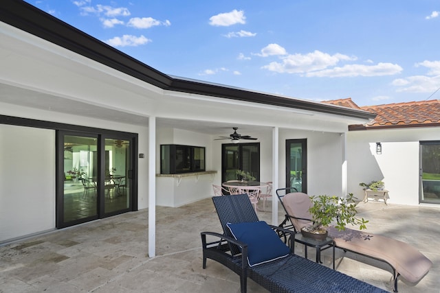 1318 NW 4th St, Boca Raton, FL 33486 - view of patio / terrace with ceiling fan and outdoor dining area