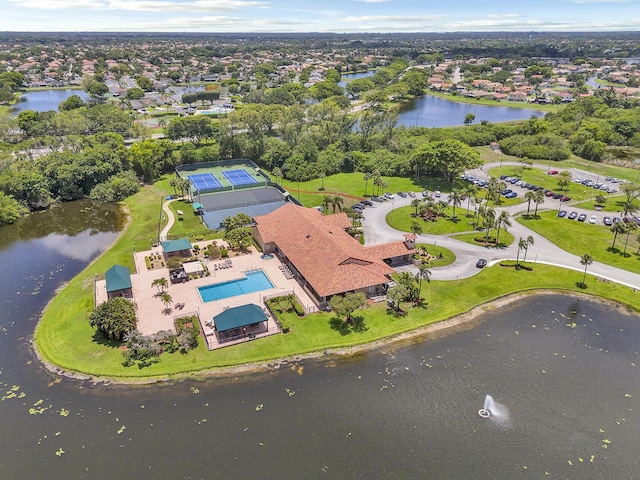 5830 Parkwalk Cir W, Boynton Beach, FL 33472 - bird's eye view of a large body of water and a pool area
