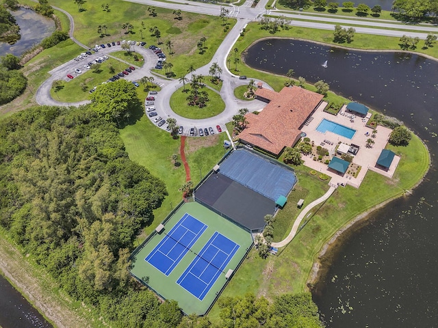 5830 Parkwalk Cir W, Boynton Beach, FL 33472 - drone / aerial view of a nearby body of water and a pool area