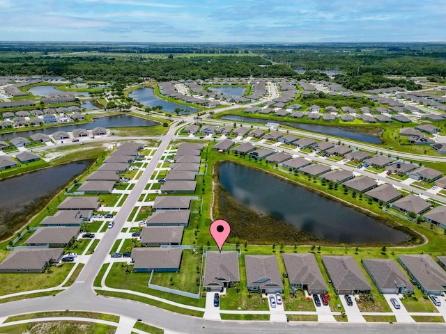 5309 Vespera St, Fort Pierce, FL 34951 - aerial perspective of suburban area with a nearby body of water