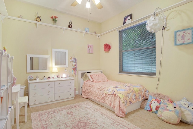 697 SW Dairy Rd, Port Saint Lucie, FL 34953 - bedroom featuring light carpet and ceiling fan