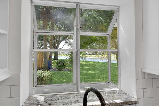2934 SW 22nd Cir Unit 12A, Delray Beach, FL 33445 - entryway featuring a water view and plenty of natural light