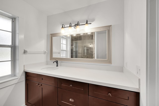 2934 SW 22nd Cir Unit 12A, Delray Beach, FL 33445 - full bathroom with vanity, healthy amount of natural light, and a tile shower