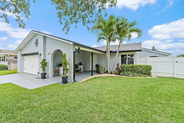 9674 Dogwood Ave, Palm Beach Gardens, FL 33410 - view of front of home with a garage, stucco siding, driveway, and a patio