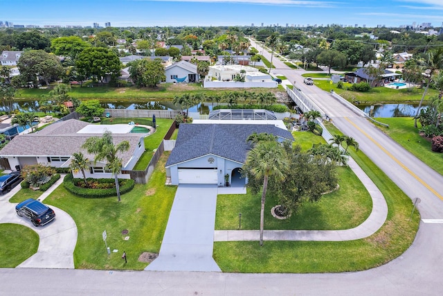 9674 Dogwood Ave, Palm Beach Gardens, FL 33410 - aerial perspective of suburban area featuring a nearby body of water