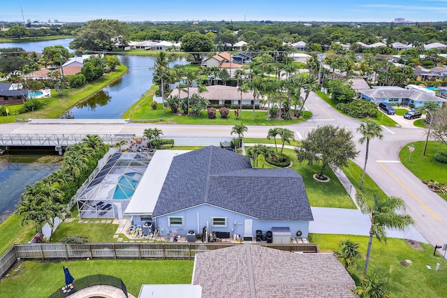 9674 Dogwood Ave, Palm Beach Gardens, FL 33410 - aerial perspective of suburban area with a nearby body of water