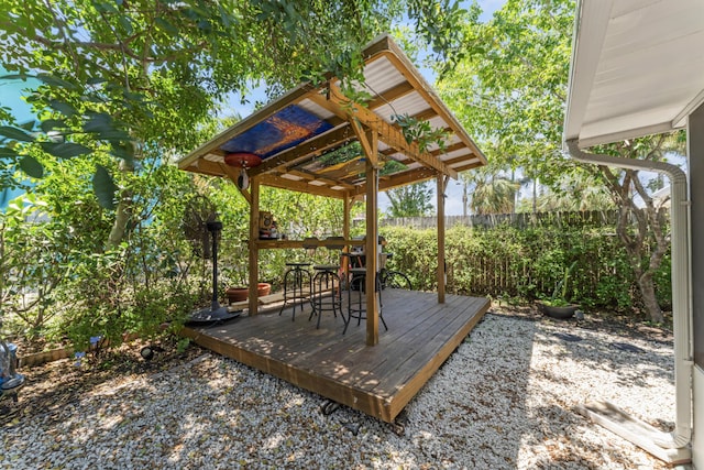 1509 N N St, Lake Worth Beach, FL 33460 - wooden deck with a pergola and a fenced backyard