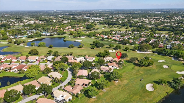 5625 Lakeview Mews Ct, Boynton Beach, FL 33437 - aerial overview of property's location featuring a nearby body of water, a golf course, and nearby suburban area